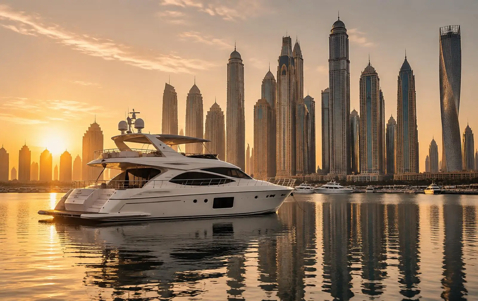 Private yacht off Dubai Marina